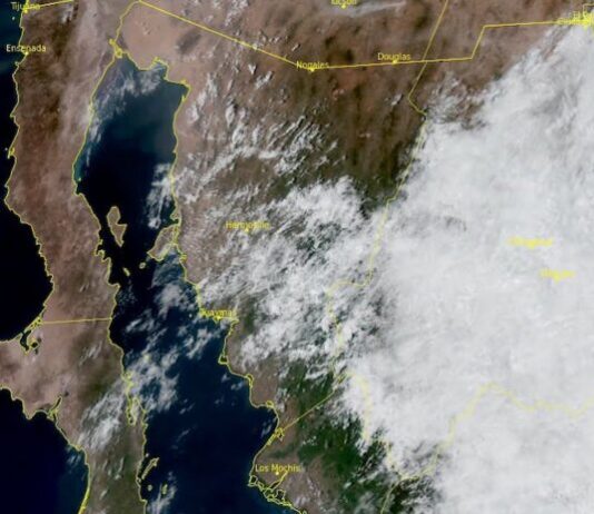 Se espera el desarrollo de lluvias de ligeras a moderadas